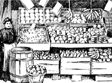 Old fashioned vegetable store