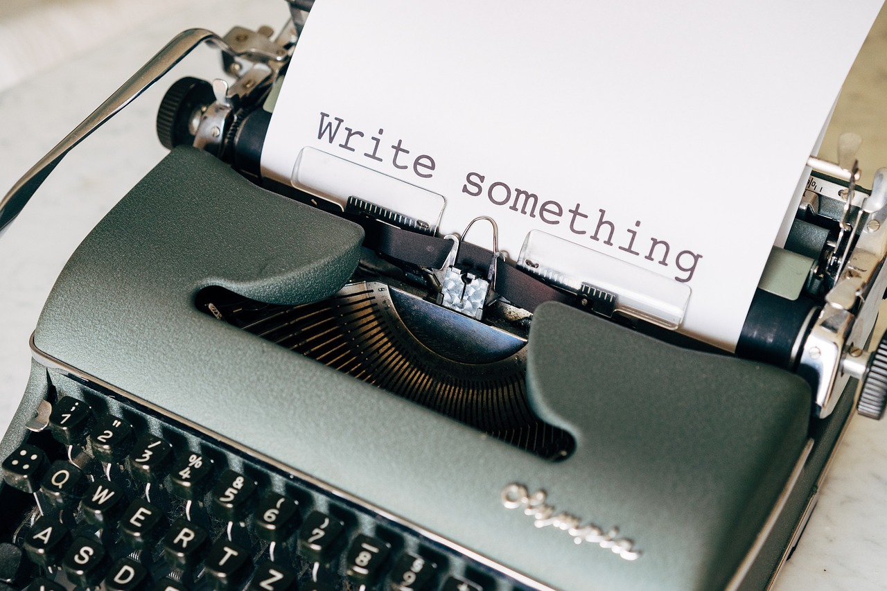 write something on typewriter